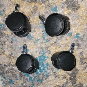 Set of Black Office Storage Cart Casters